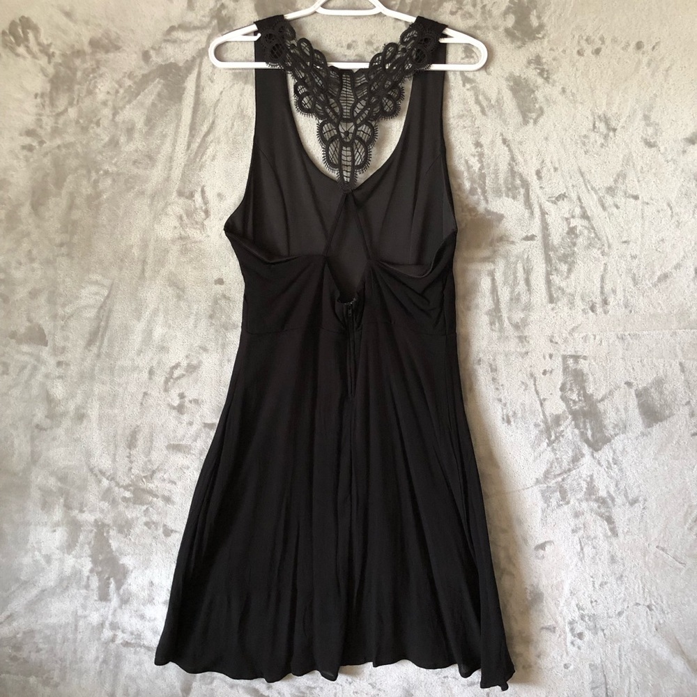 Adam Levine Mini Black Dress Size L Flowy A-Line Flare Whimsigoth Feminine - Picture 6 of 14